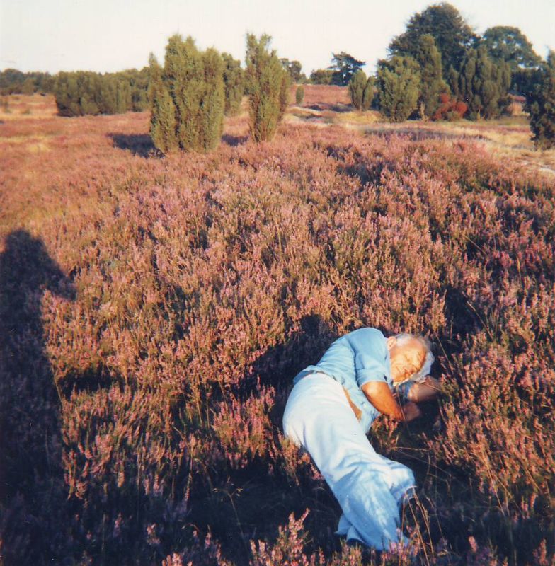 Rolf Neth sleeping Wilsede 1980